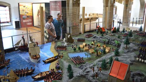 La muestra de la exposici�n recrea distintos eventos de la batalla de Bri�n.