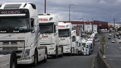 Protestas de transportistas en marzo del 2022, tras el estallido de la guerra en Ucrania