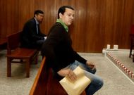 El hermano de Telmo Mart�n, Roberto Mart�n, durante el juicio de ayer en A Parda. 
