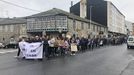 La manifestacin feminista en Guitiriz