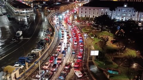 La zona de A Palloza tambi�n registr�, en ambos sentidos, una gran afluencia de veh�culos