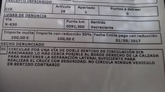 Denuncia a un camionero en Asturias