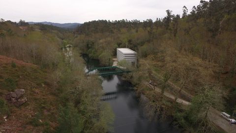 Estaci&oacute;n de bombeo del L&eacute;rez, en Monte Porreiro, de la que se capta el agua para la red municipal de abastecimiento