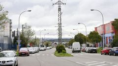 Una calle del pol�gono de O Ceao, en Lugo.