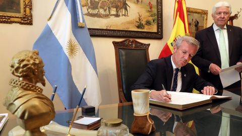 Rueda durante su �ltima visita como presidente de la Xunta a Argentina en el a�o 2022
