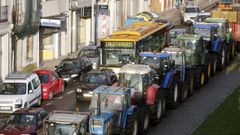 Agromuralla ya convoc� otras tractoradas en el centro de Lugo para denunciar la situaci�n del sector ganadero