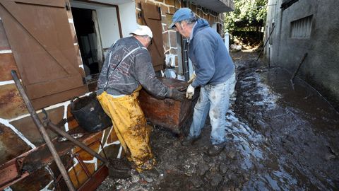 Los daos causados por la tromba de agua en Viveiro