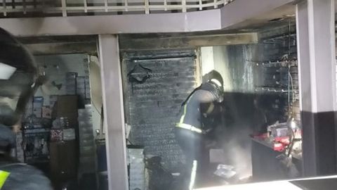 Incendio en una tienda de ropa en Luarca