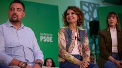 La secretaria general del PSOE-A y candidata a la Junta de Andaluc�a, Mar�a Jes�s Montero, en un acto de campa�a en Martos (Ja�n).