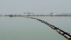 Nieve en las areneras de A Limia