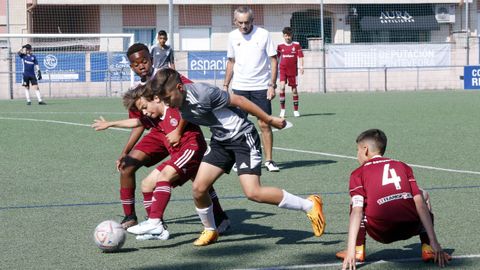 Imagen del partido amistoso disputado ayer entre el Servette y el New York City en Ribadumia