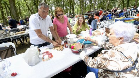 Ambiente na carballeira de Santa Isabel no Convivio da Cultura Galega de Outeiro de Rei