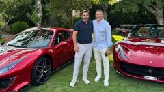 Carlos Auderset, propietario del Barazal y de Autodivino, y Julio de Diego, del concesionario�Santogal de Ferrari