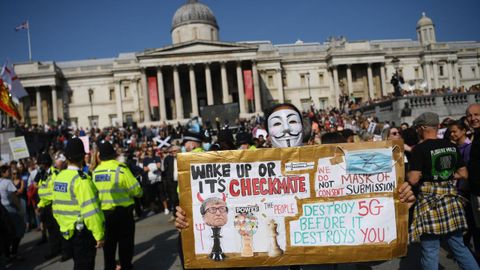 Manifestaci�n en Londres contra los confinamientos