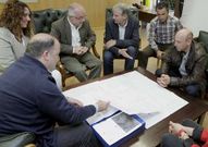 Visita del presidente de Portos, ayer a Pontedeume.