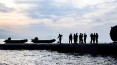 Imagen de archivo de marines en el submarino USS Georgia.