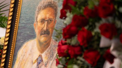 La capilla ardiente del expresidente del Principado de Asturias, Antonio Trevn en el Palacio de Presidencia, a 24 de julio de 2025, en Oviedo, Asturias