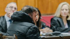 Diego Rodrguez Torres, durante el juicio por el crimen de Velle, en Ourense