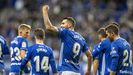 Borja Bastn celebra su gol a Las Palmas