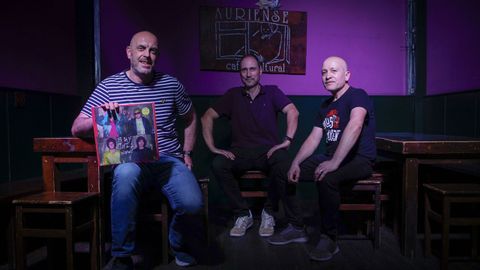Rafa, David y Quico, en el Auriense