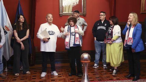 Ra�l L�pez y Goretti Sanmart�n en la recepci�n municipal