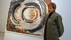 Elena Colmeiro, en una exposici�n que le dedic� el Museo Provincial de Pontevedra