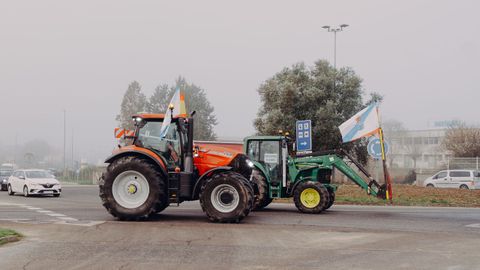 La tractorada fue convocada por la Asociaci�n del Sector Primario de Galicia