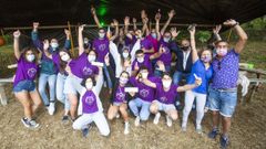 Una de las meriendas, ayer, en San Fins do Castro, Cabana 