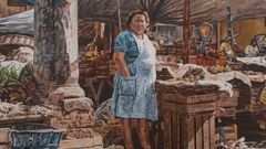 Mural de Mariana Duarte Santos, en el que la allerana Mar�a Jovellanos Garc�a es la protagonista