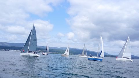Imagen de la primera prueba de la regata.
