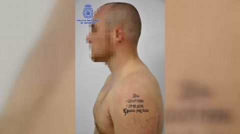 As� fue detenido el alem�n del tatuaje macabro