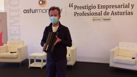 Nacho Manzano, chef asturiano con dos estrellas Michelin, recibe el galard�n Asturmanager, en Gij�n
