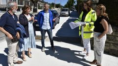 Construccin de aceras en la carretera de Santa Maria de Allariz