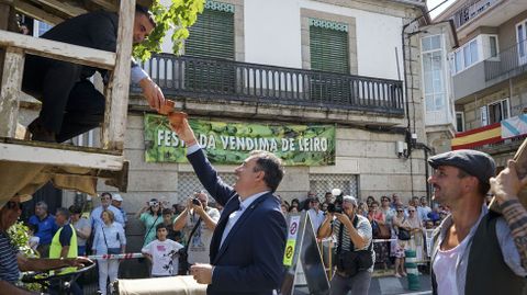 Nueve carrozas participaron en el desfile de la Festa da Vendima de Leiro