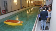 Los alumnos que participaron en el D�a de la Ingenier�a pudieron conocer de cerca el funcionamiento del canal de ensayos hidrodin�micos del campus