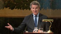 El presidente del PP, Alberto N��ez Feij�o, clausurando el lunes el acto de entrega del Premio Fundaci�n Eugenio Rodr�guez Pascual 2026, en la Real Academia Nacional de Medicina