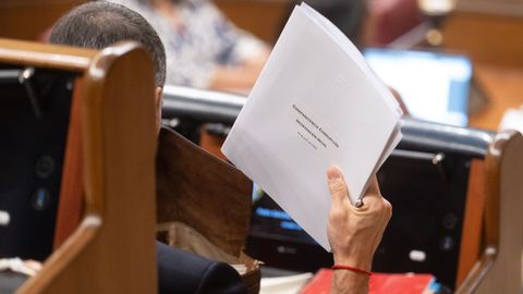 Sánchez, minutos antes de su intervención en el Congreso