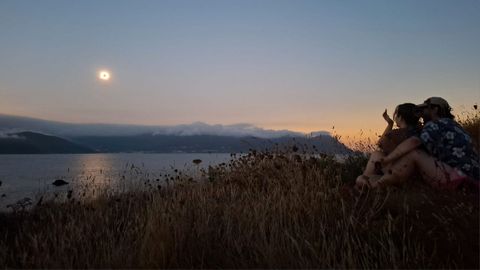 Eclipse solar total desde el Castro Punta dos Prados (Espasante)