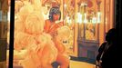 Imagen de Taylor Swift en una pop up en Nueva York