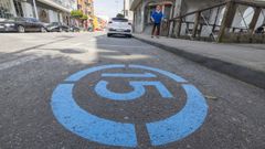 Imagen de archivo de un tramo de la c�ntrica avenida Eduardo Pondal de Ponteceso.