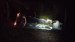 El cami�n volc� cuando viajaba en sentido Madrid