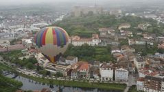Un globo sobre Monforte en  un vuelo de presentaci�n del servicio, en mayo del 2016