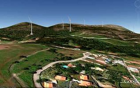 Recreaci�n virtual de otro proyecto e�lico previsto en la zona del Gali�eiro, a�n en sus tr�mites iniciales