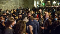Miles de personas desalojadas en Barcelona en la primera noche de viernes sin estado de alarma