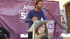 El exdiputado de Podemos, durante un mitin.