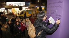 Imagen de archivo de un acto contra la violencia machista en Ribeira.