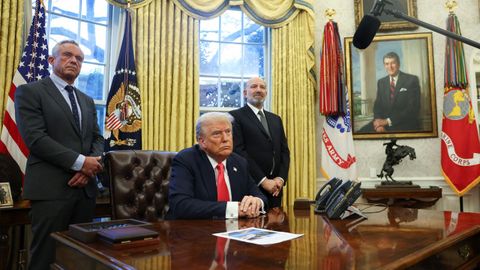 Donald Trump en el Despacho Oval de la Casa Blanca