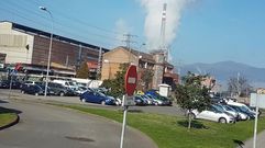 Exterior de la estaci�n de Renfe de La Felguera.Exterior de la estaci�n de Renfe de La Felguera