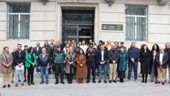 Autoridades que participaron en Lugo en el minuto de silencio por las vctimas de las inundaciones de Valencia