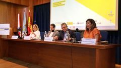 Carmela Silva, Abel Caballero, Javier Touza y Susana Rodr�guez en la presentaci�n del Observatorio de la Econom�a Social en el Sector Pesquero